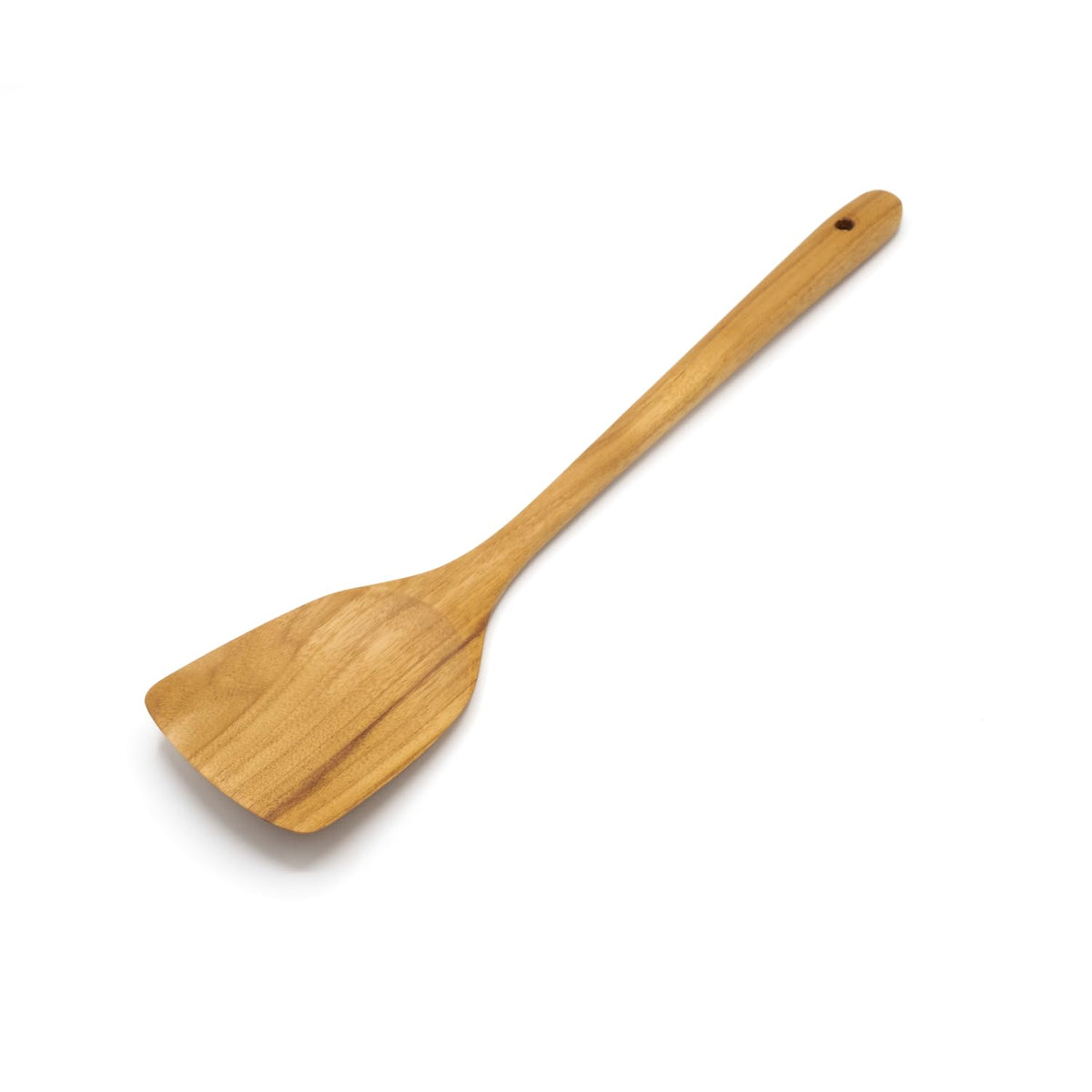 FAAY Teak Wooden Turner, Saute Paddle, Spatula, Compact - XL Size, Healthy and High Moist Resistance for Non Stick Cookware (12 Inch Flat Edge Spatula)