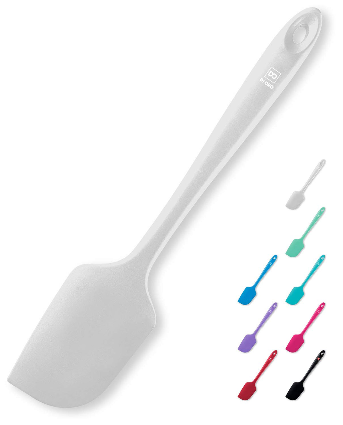 DI ORO Large Silicone Spatula - 600F Heat Resistant, Black