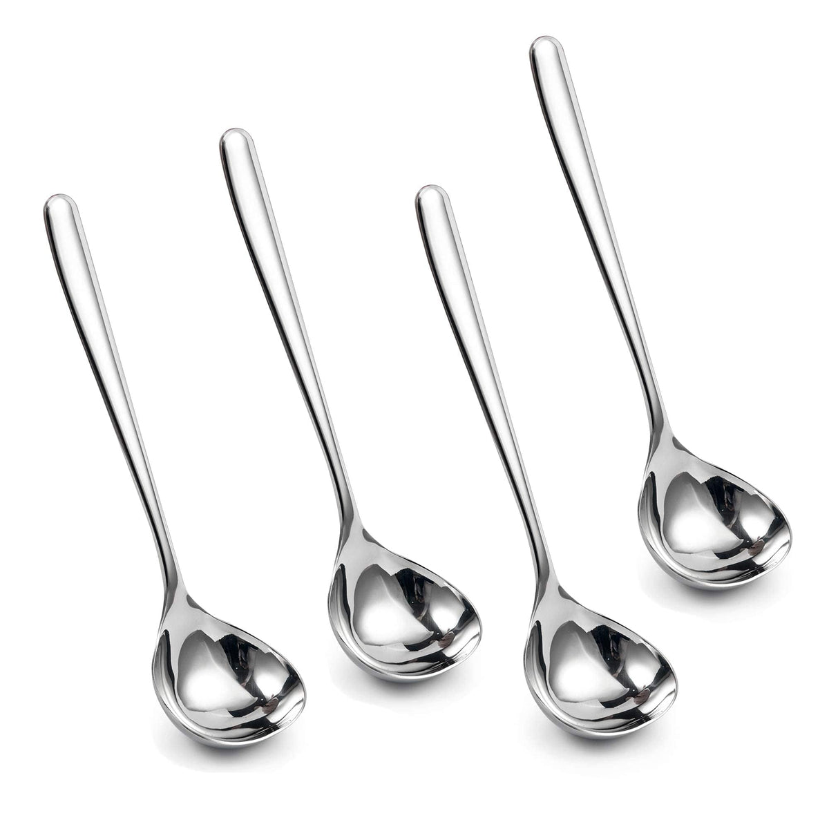 IMEEA 8-Inch Gravy Ladle SUS304 Stainless Steel Serving Ladle, Set of 4