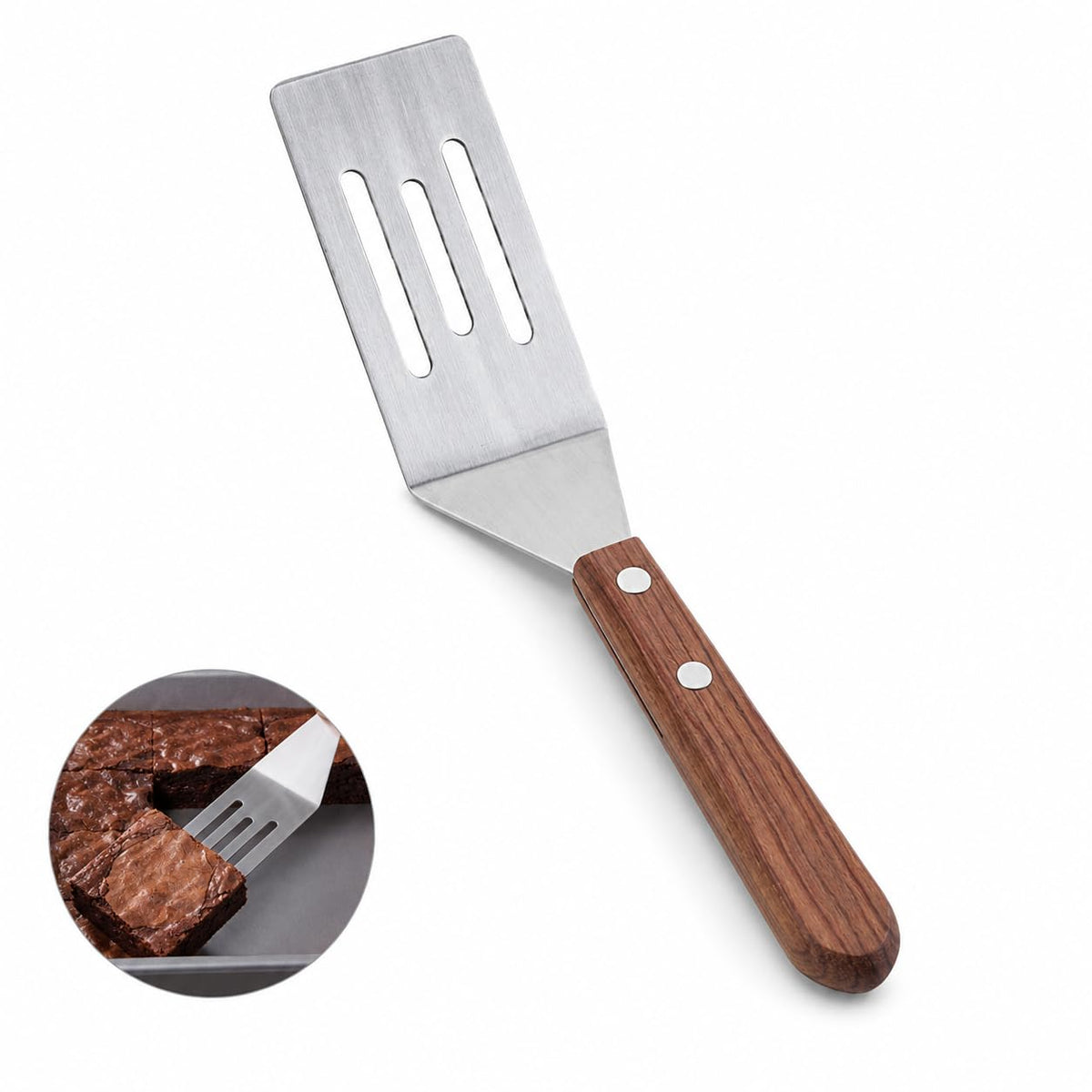 Mrs. Anderson’s Baking Mini Brownie Serving Spatula, 8-Inches x 1.5-Inches, Heat-Resistant Flexible Nonstick Silicone, Red