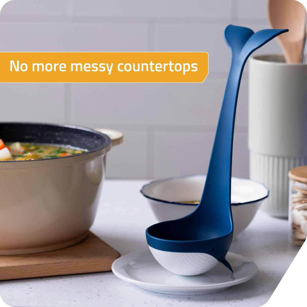 Peleg Design Souper Tail Soup Ladle - Ideal for Cooking, Serving Soup, Stew, and more – Fun and Decorative Ladle Spoon during Meals or Gatherings