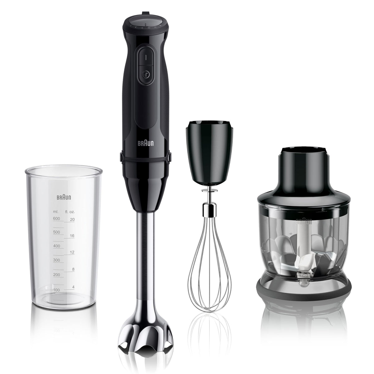 Braun MultiQuick 5 Hand Blender, w/Beaker and Whisk, 350W, Dual Speed