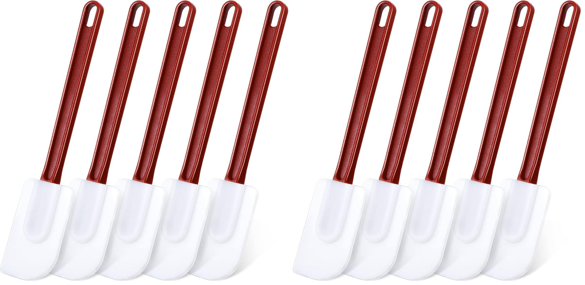 Meekoo 5 Pcs 10 Inch Rubber Spatula High Heat Resistant Silicone Spatula