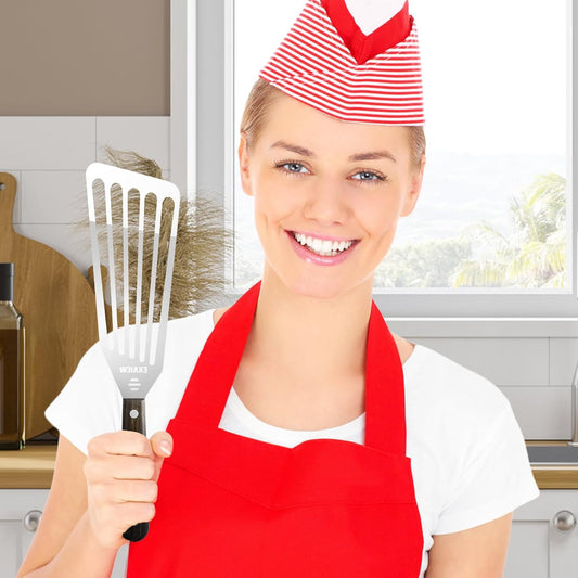 2 Pack Fish Spatula - Stainless Steel Turners, Metal Spatula Set