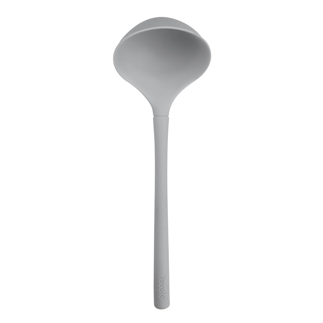 Tovolo Flex Core Small Silicone Ladle Aqua Seafoam Green Heat Safe Silicone Soup Ladle BPA Free, Dishwasher Safe Small Kitchen Ladle with Precision Pour Lip for Serving Sauces Soups Gravies