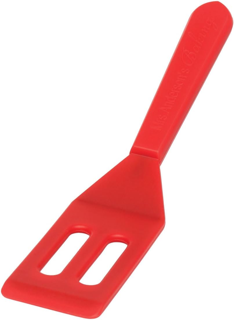 Mrs. Anderson’s Baking Mini Brownie Serving Spatula, 8-Inches x 1.5-Inches, Heat-Resistant Flexible Nonstick Silicone, Red