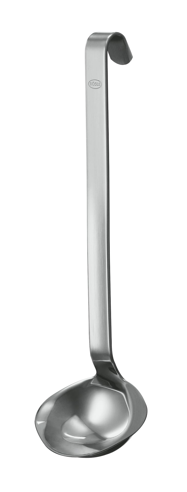 Rosle 10008 Stainless Steel Hooked Handle Ladle with Pouring Rim Serving Spoon 4.1 oz