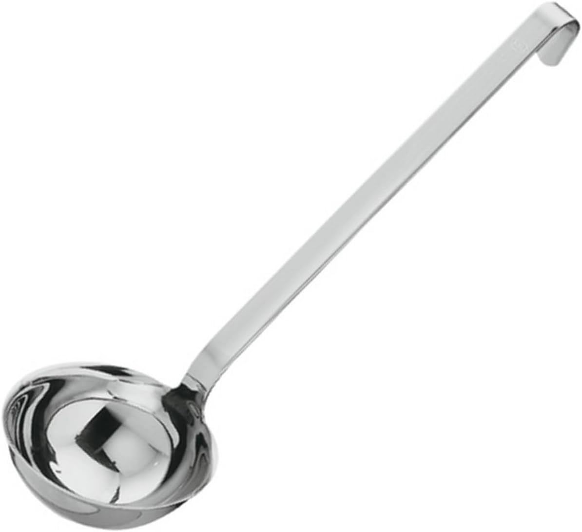 Rosle 10008 Stainless Steel Hooked Handle Ladle with Pouring Rim Serving Spoon 4.1 oz