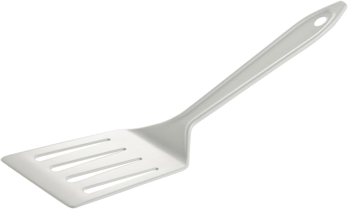 Hutzler 11-inch LOPOL Reinforced Nylon Slotted Spatula Turner, Set of 2 (White)