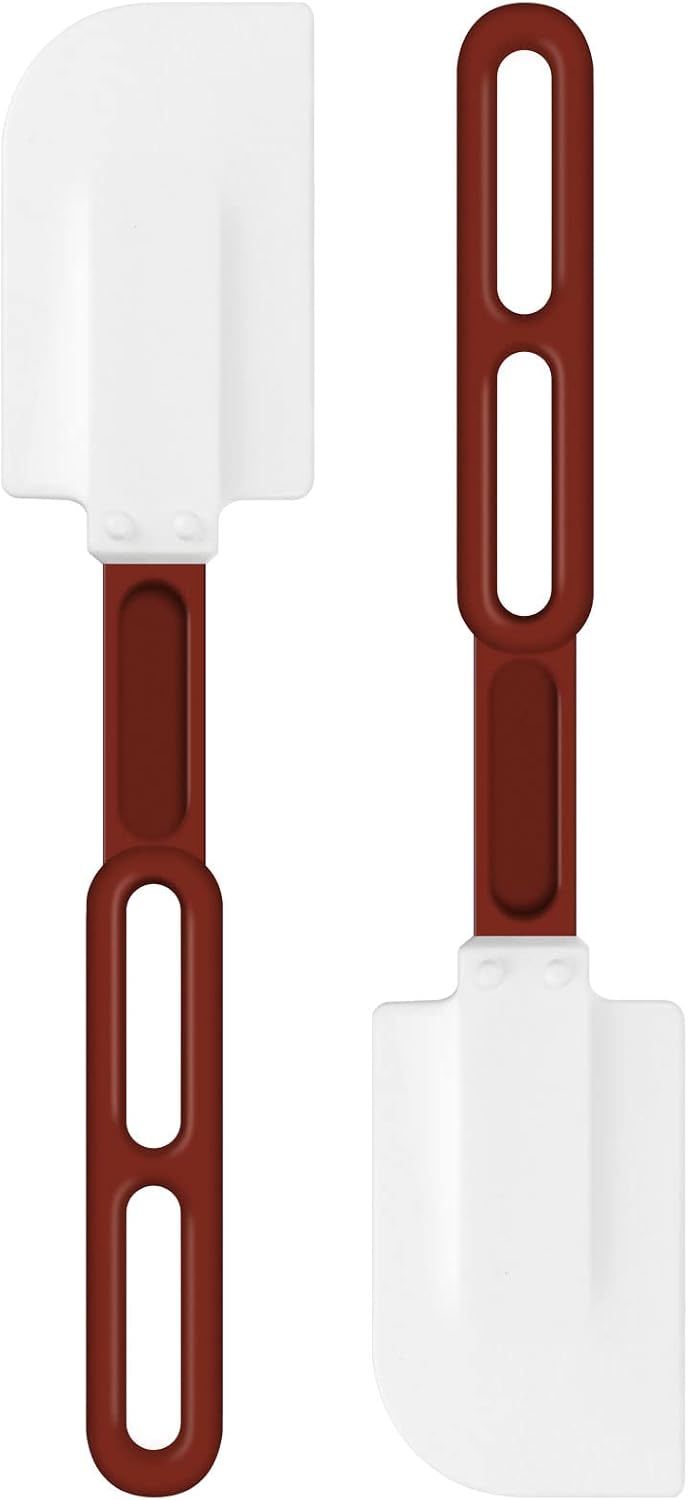 High-Temp Silicone Spatulas, 10'' Commercial Spatula 500°F Heat-Resistant Non-Stick Silicone Scraper, Set of 2 (10-Inch, NSF)