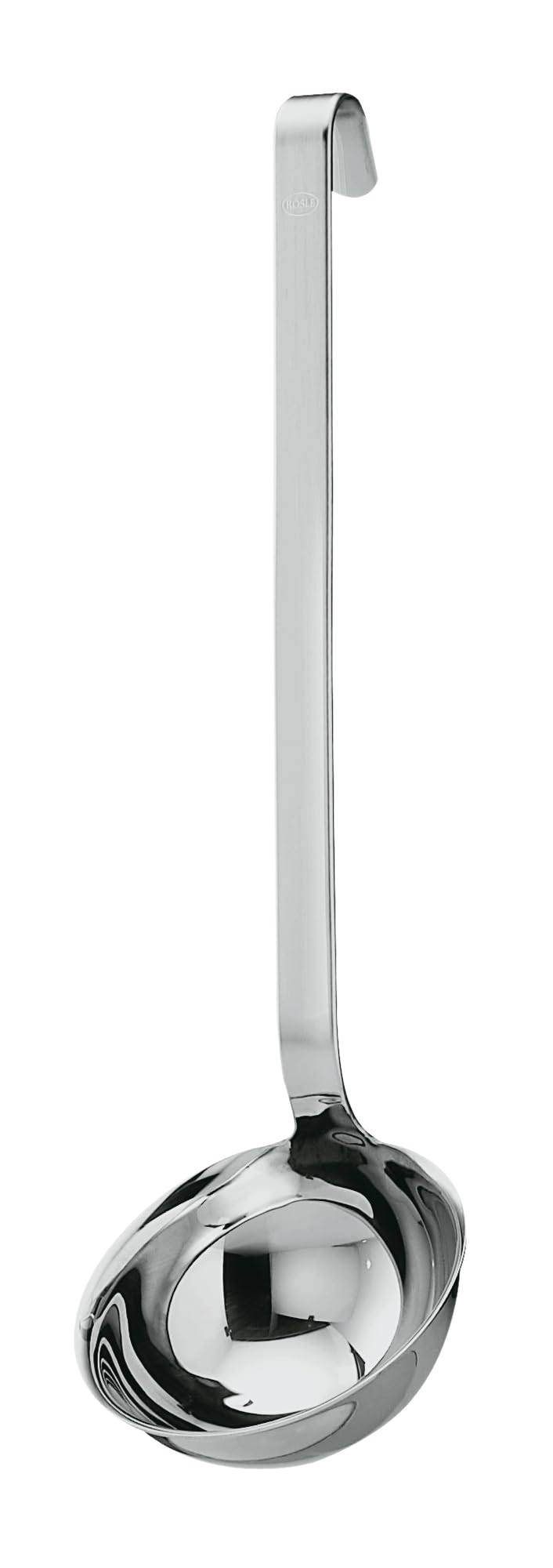 Rosle 10008 Stainless Steel Hooked Handle Ladle with Pouring Rim Serving Spoon 4.1 oz