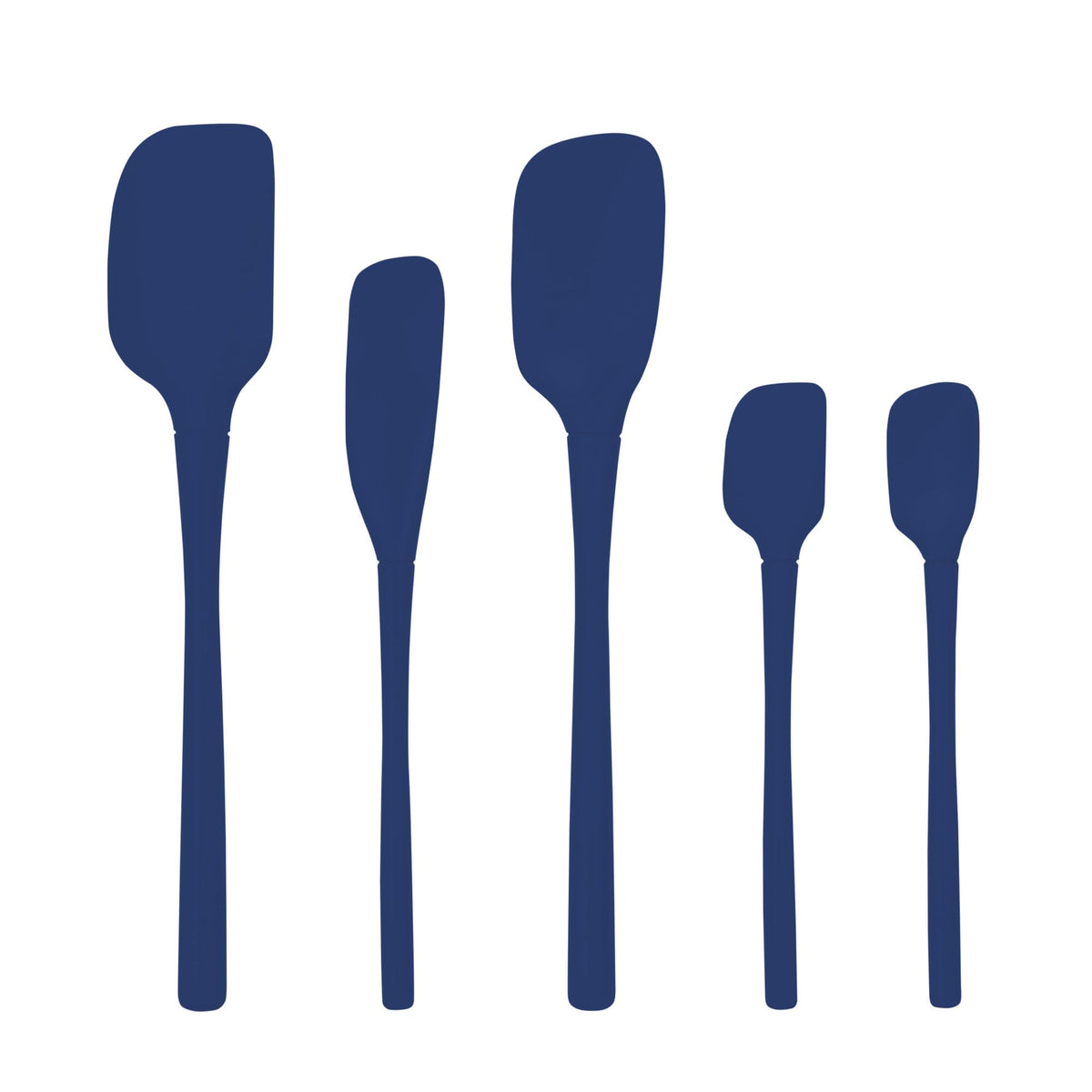 Tovolo Flex Core 5 Piece Silicone Spatula Set Heat Resistant All Silicone Utensils Include Non Stick Spatula Spoonula Jar Scraper, Dishwasher Safe BPA Free Spatulas for Baking Mixing, Cayenne Red