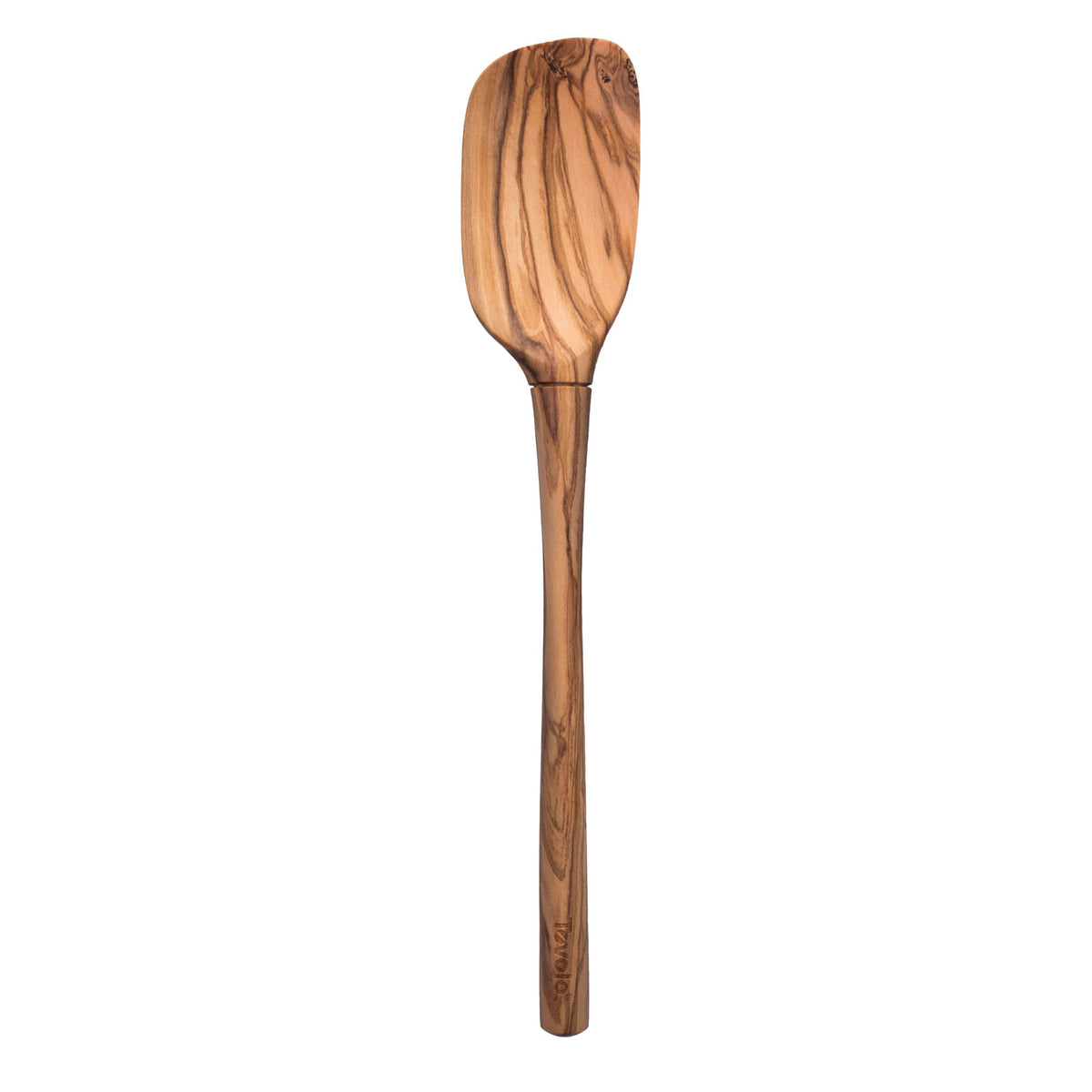 Tovolo Olivewood Angled Turner Spatula, Natural Wood Turner for Cooking & Baking, Wide Flat Edge Pancake Flipper, Safe for Nonstick Pans & Cast Iron Skillets, 12.5" Kitchen Tool