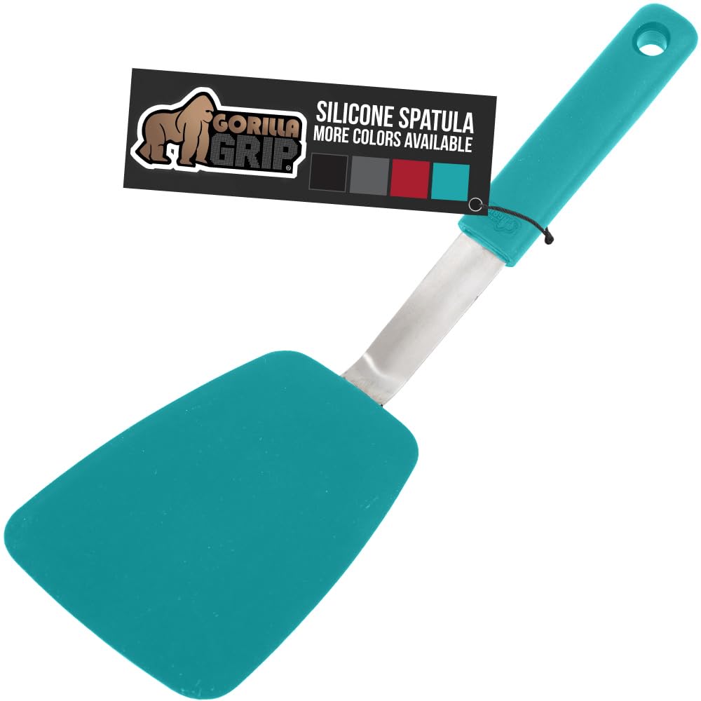 GORILLA GRIP Patented Nonstick Spatula for Frying Pan, 2PK, 11.6 inch, Gray