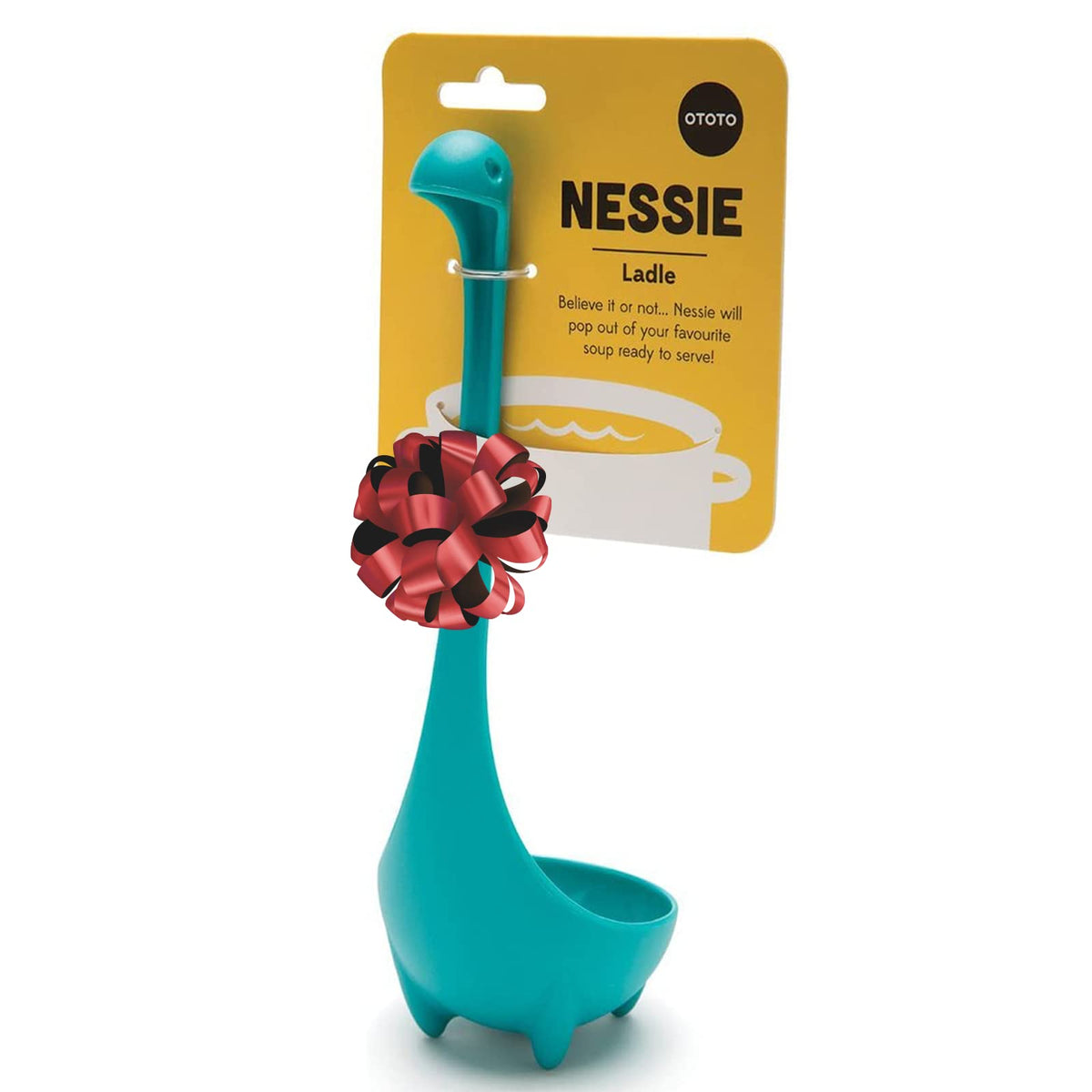OTOTO The Original Nessie Stainless Steel Ladle - Soup Ladle, Cute Gifts, Funny Kitchen Gadgets, Loch Ness design, Cooking Gifts, BPA Free