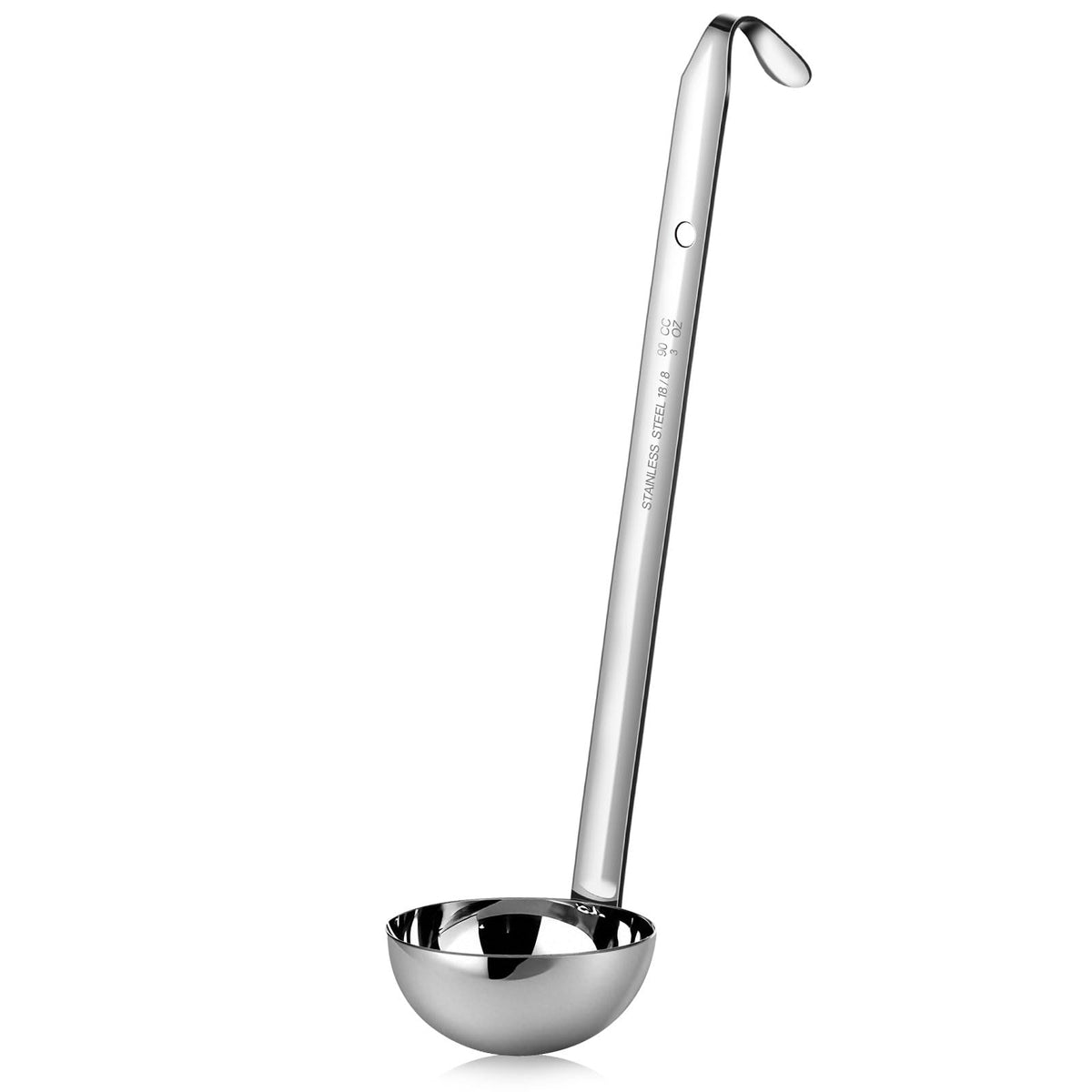 meekoo 3 Pcs Stainless Steel Ladles Soup with Long Handle, 3oz