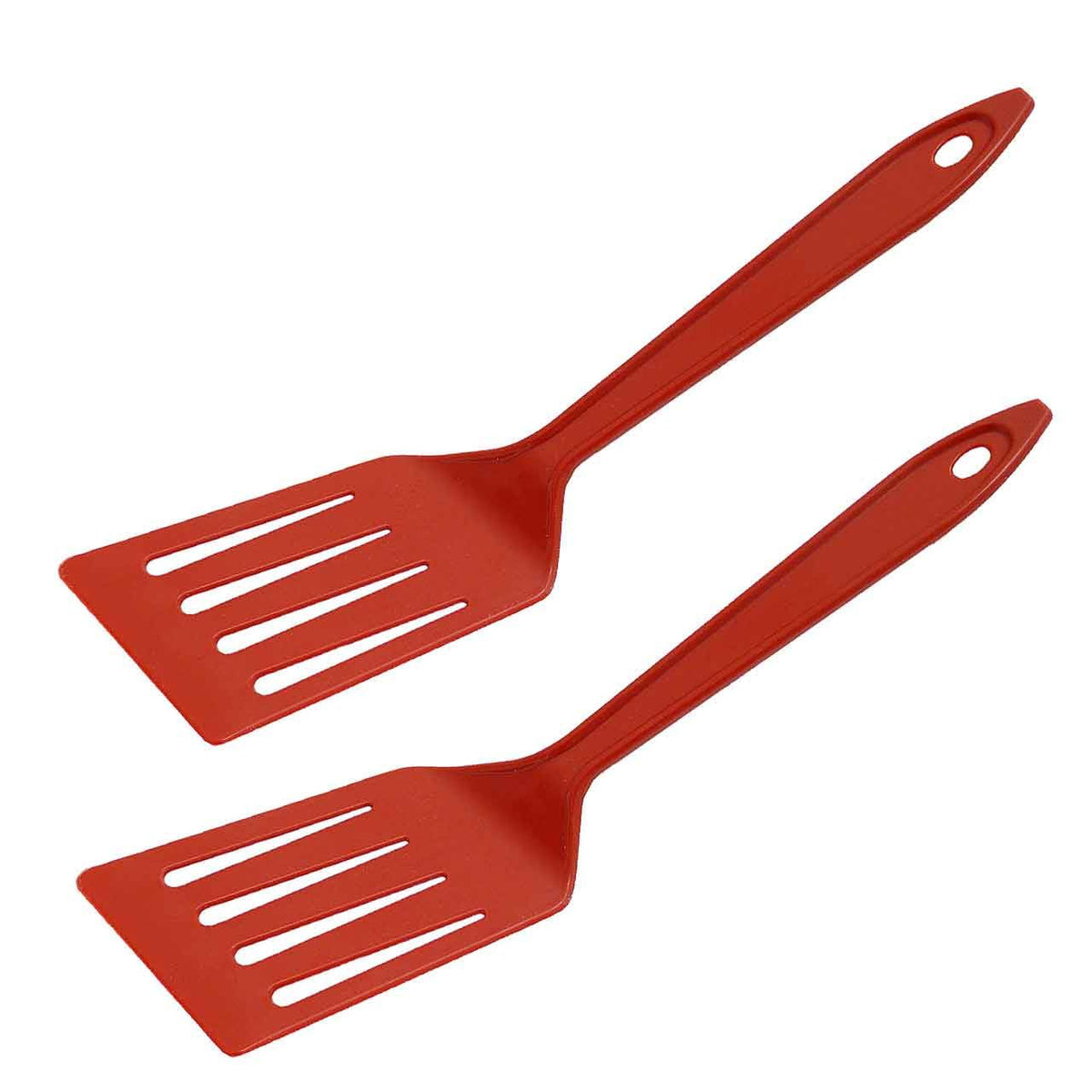 Hutzler 11-inch LOPOL Reinforced Nylon Slotted Spatula Turner, Set of 2 (White)