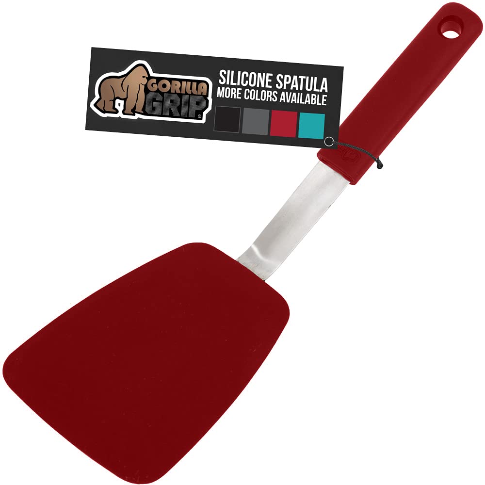 GORILLA GRIP Patented Nonstick Spatula for Frying Pan, 2PK, 11.6 inch, Gray