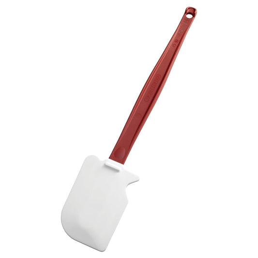 Rubbermaid Commercial Products High Heat Resistant Silicone Heavy Duty Spatula/Food Scraper 13.5-Inch 500 Degrees F Red Handle for Baking/Cooking/Mixing Commercial Dishwasher Safe