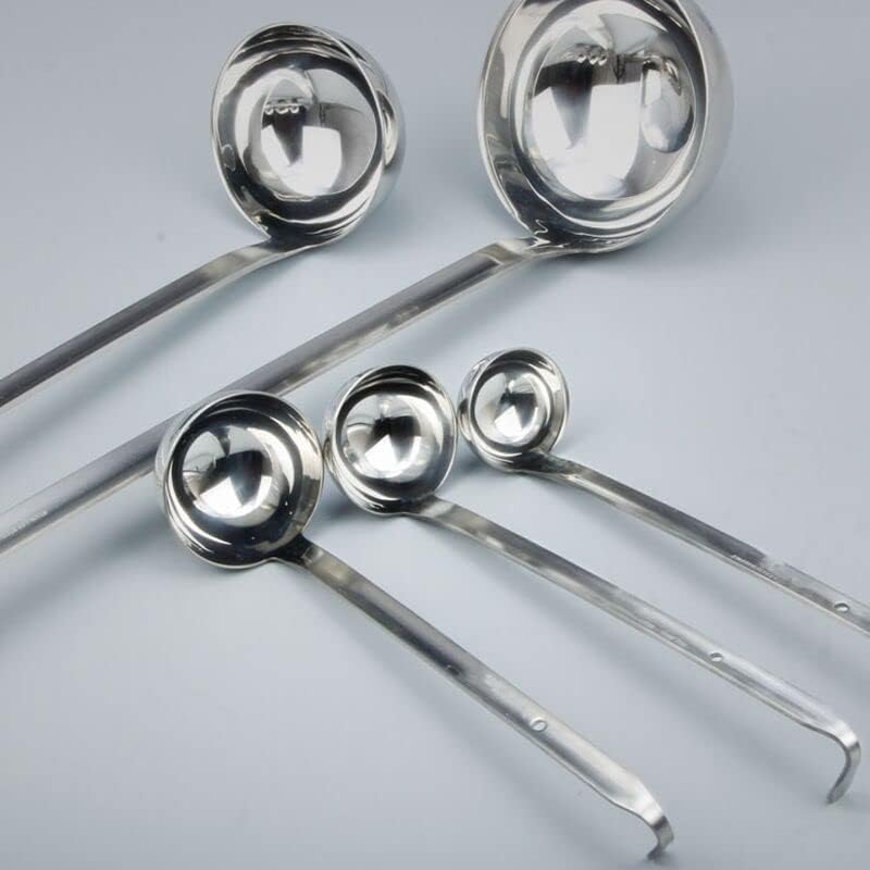 Stainless Steel Soup Ladle Set Long Handled Spoons with Pouring