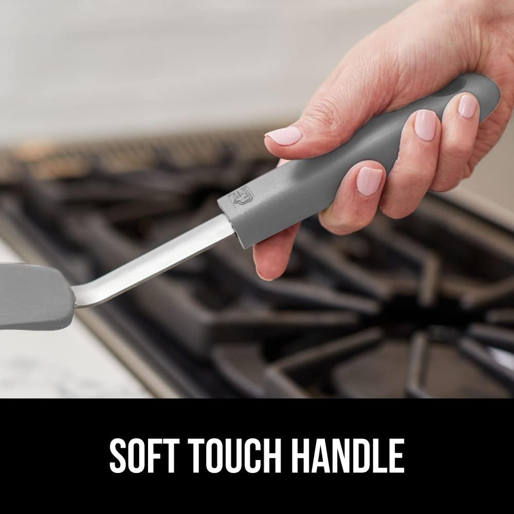 GORILLA GRIP Patented Nonstick Spatula for Frying Pan, 2PK, 11.6 inch, Gray