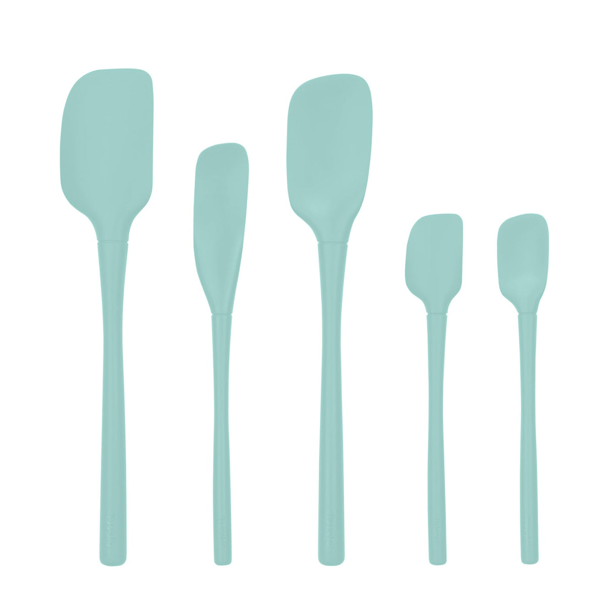 Tovolo Flex Core 5 Piece Silicone Spatula Set Heat Resistant All Silicone Utensils Include Non Stick Spatula Spoonula Jar Scraper, Dishwasher Safe BPA Free Spatulas for Baking Mixing, Cayenne Red