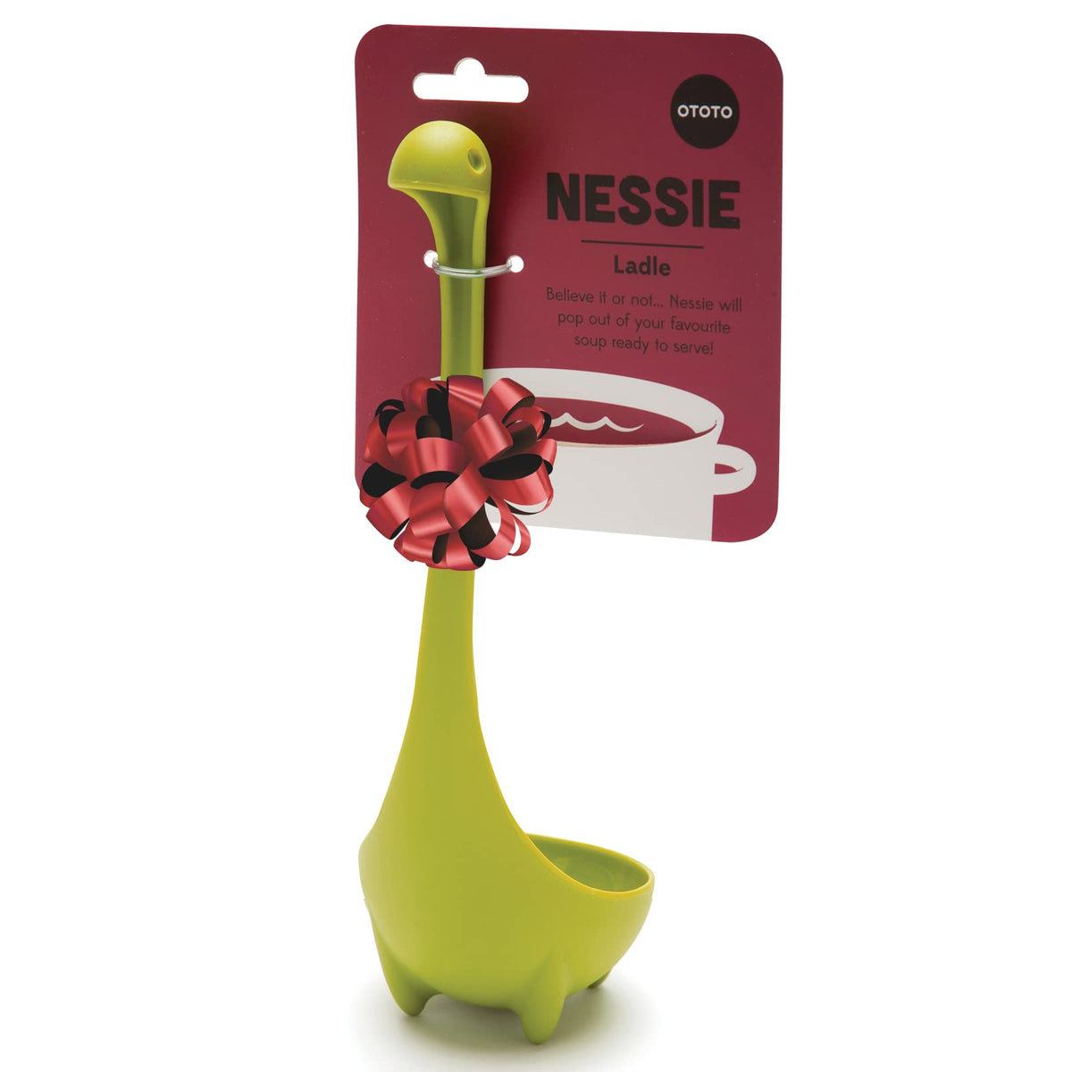 OTOTO The Original Nessie Stainless Steel Ladle - Soup Ladle, Cute Gifts, Funny Kitchen Gadgets, Loch Ness design, Cooking Gifts, BPA Free