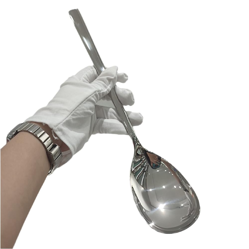 Extra-Large Serving Spoon,12 Inch Premium Food-Grade 18/10 Stainless Steel,Heavy-Duty Buffet Spoon with Ergonomic Long Handle (1 Pack)