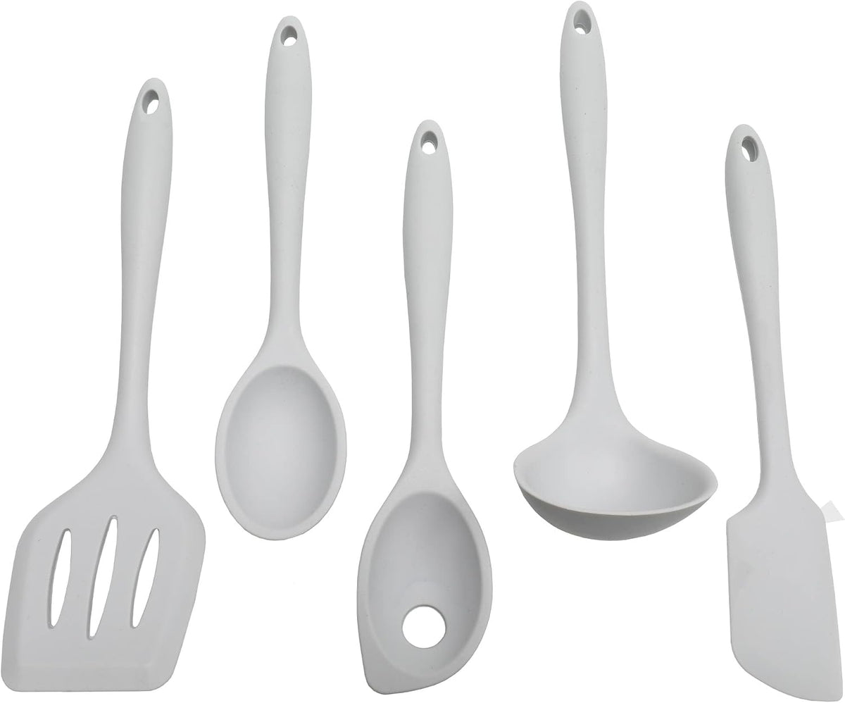 Chef Craft Premium Silicone Cooking Ladle, 11.25 inch, Gray