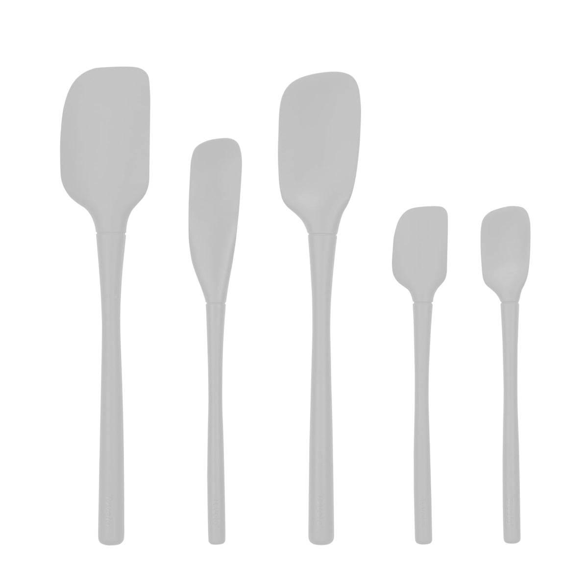 Tovolo Flex Core 5 Piece Silicone Spatula Set Heat Resistant All Silicone Utensils Include Non Stick Spatula Spoonula Jar Scraper, Dishwasher Safe BPA Free Spatulas for Baking Mixing, Cayenne Red