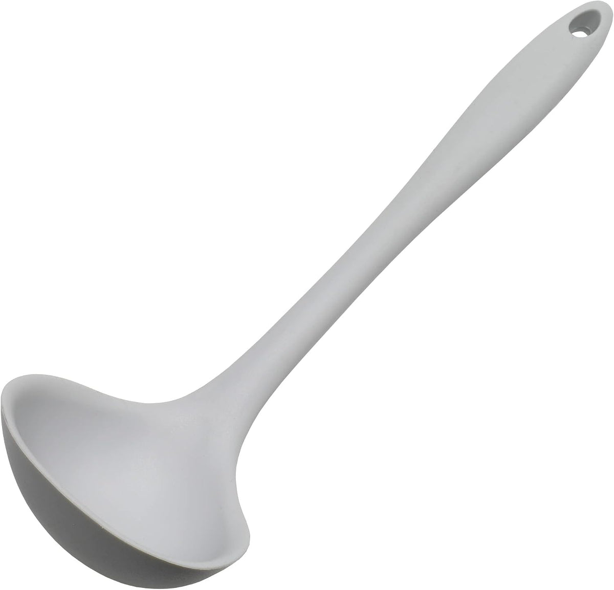 Chef Craft Premium Silicone Cooking Ladle, 11.25 inch, Gray