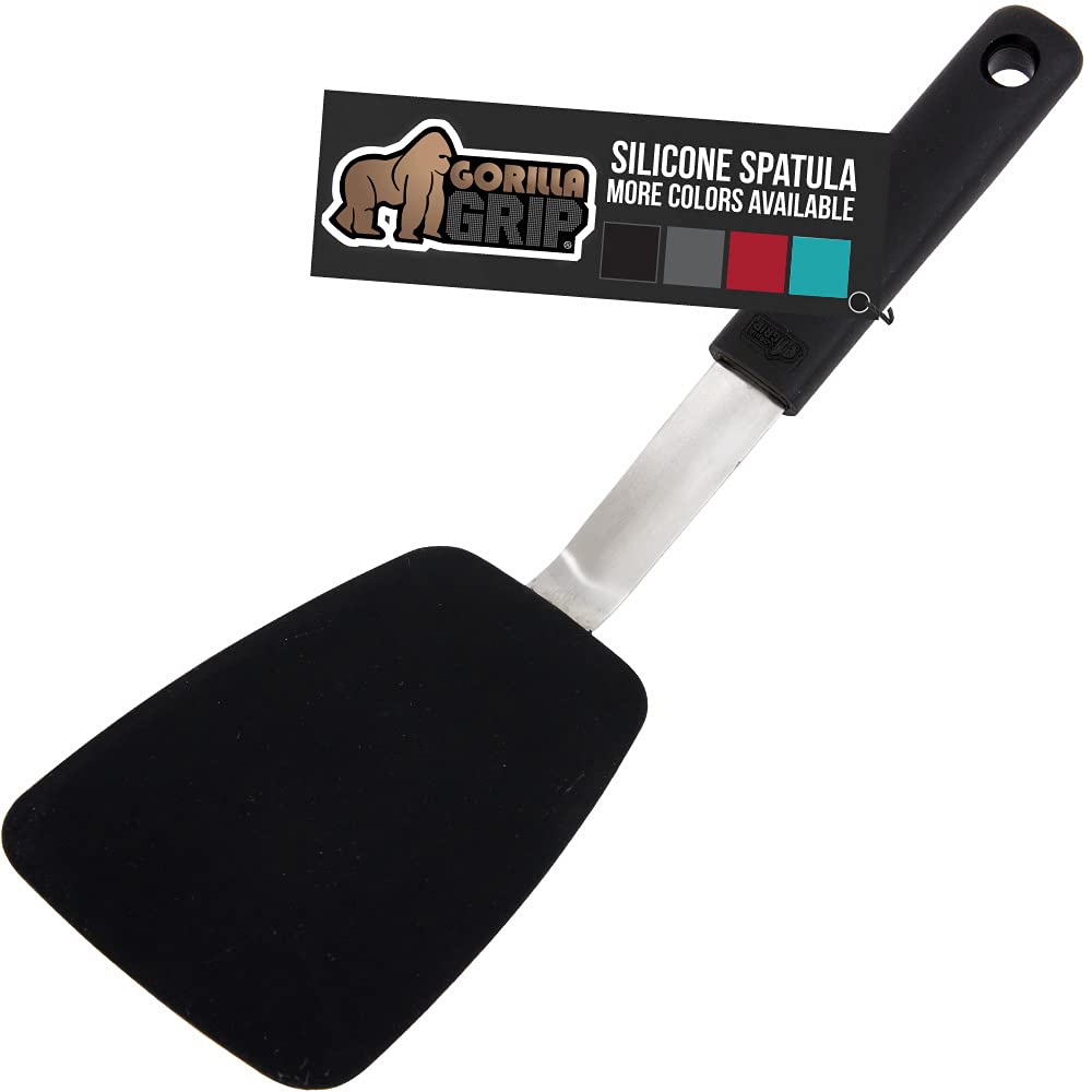 GORILLA GRIP Patented Nonstick Spatula for Frying Pan, 2PK, 11.6 inch, Gray