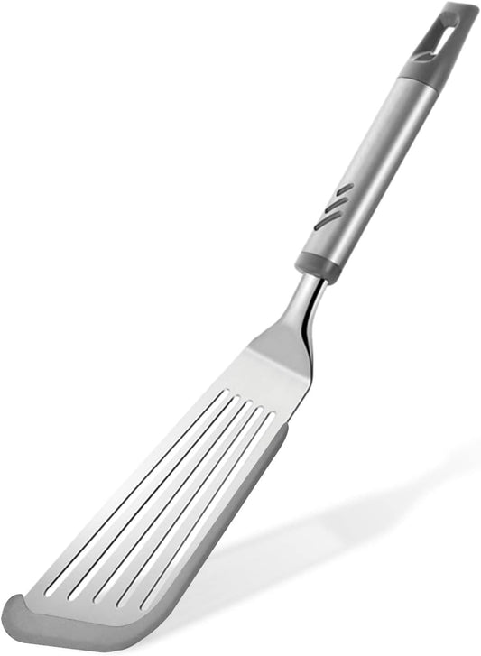 Silicone Fish Spatula, Flexible Slotted Turner for Nonstick Cookware
