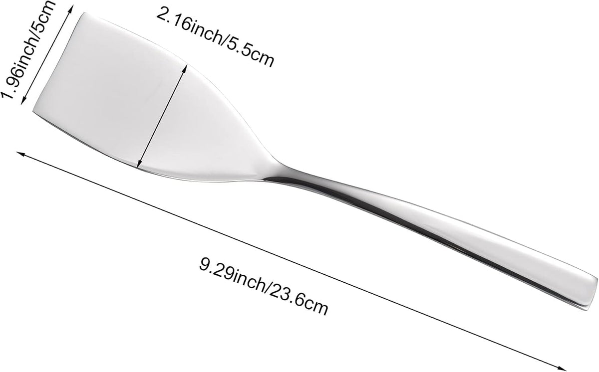 IMEEA Small Stainless Steel Spatula 9.3 Inch Mini Turner Solid Metal