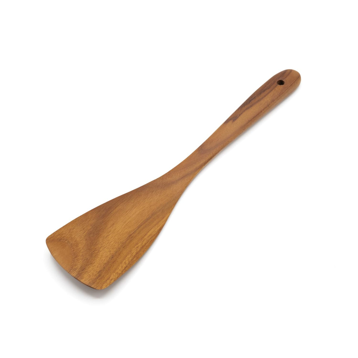 FAAY Teak Wooden Turner, Saute Paddle, Spatula, Compact - XL Size, Healthy and High Moist Resistance for Non Stick Cookware (12 Inch Flat Edge Spatula)