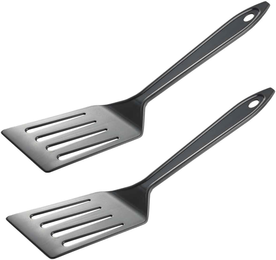 Hutzler 11-inch LOPOL Reinforced Nylon Slotted Spatula Turner, Set of 2 (White)