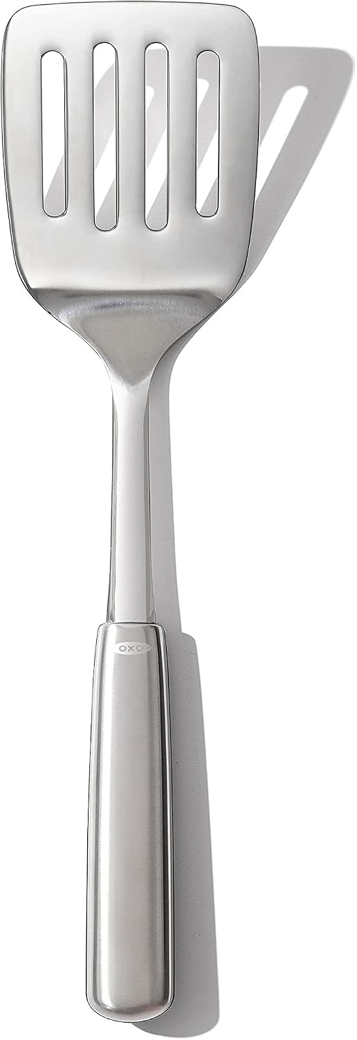 OXO Steel Cooking Turner, Stainless Steel Head
