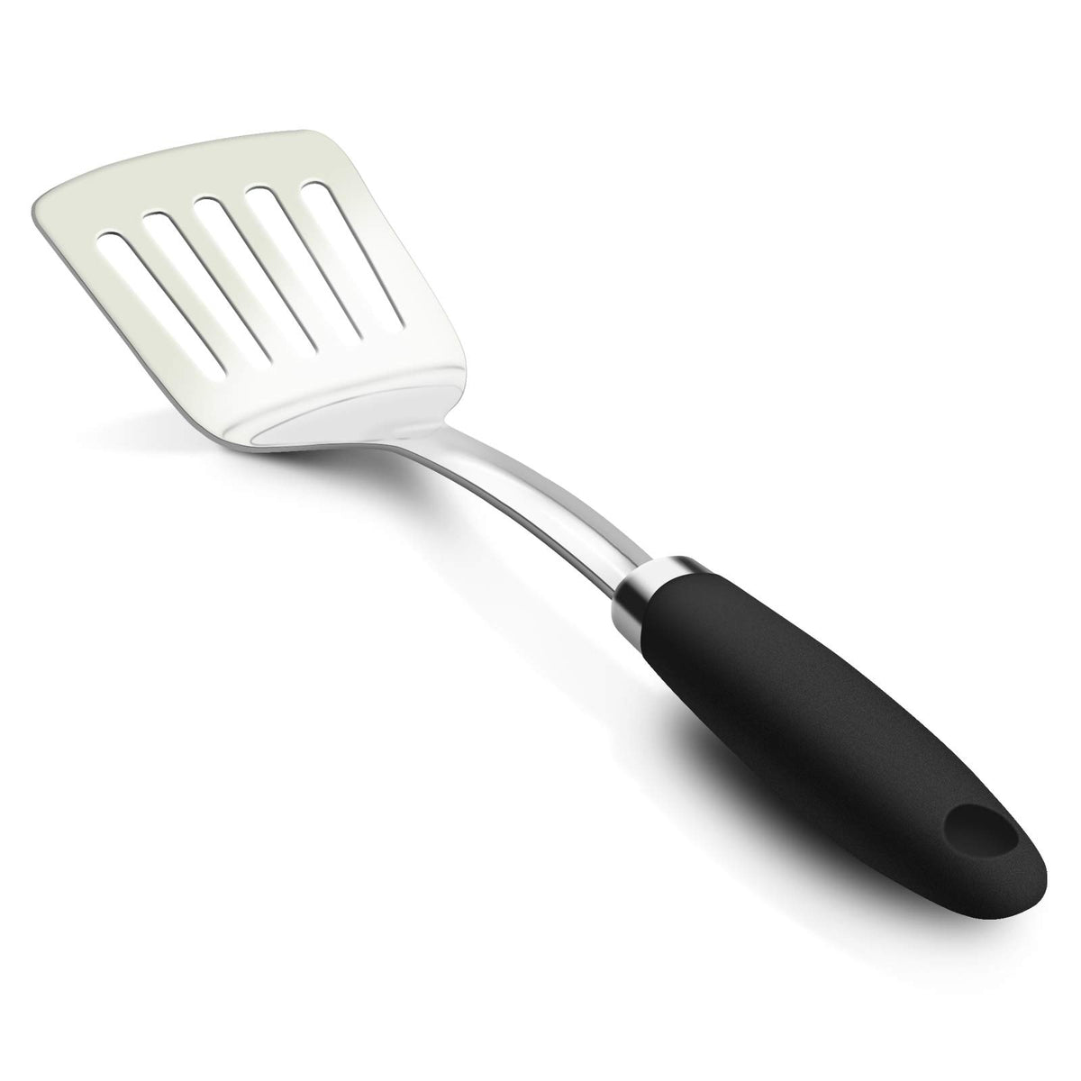 Stainless Steel Slotted Turner Spatula, Thin Edge Turner, Silver