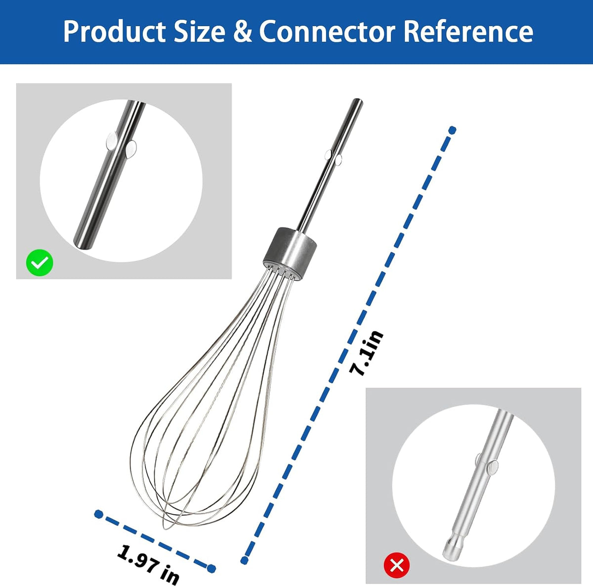 Hand Mixer Whisk for KitchenAid 2 Pack