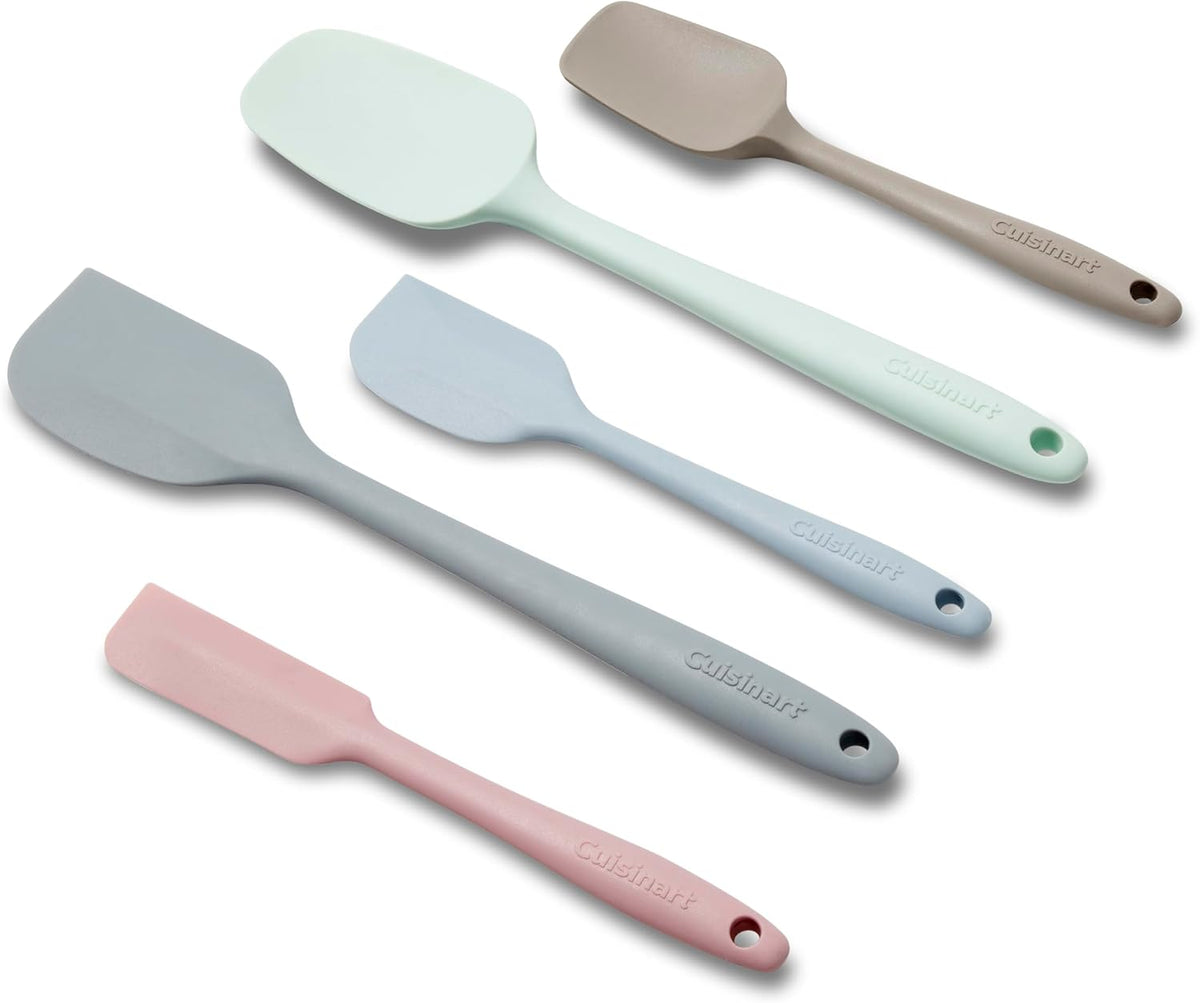 Cuisinart High Heat Resistant Silicone Spatulas, Set of 5, Multicolor, CTG-00-5SP
