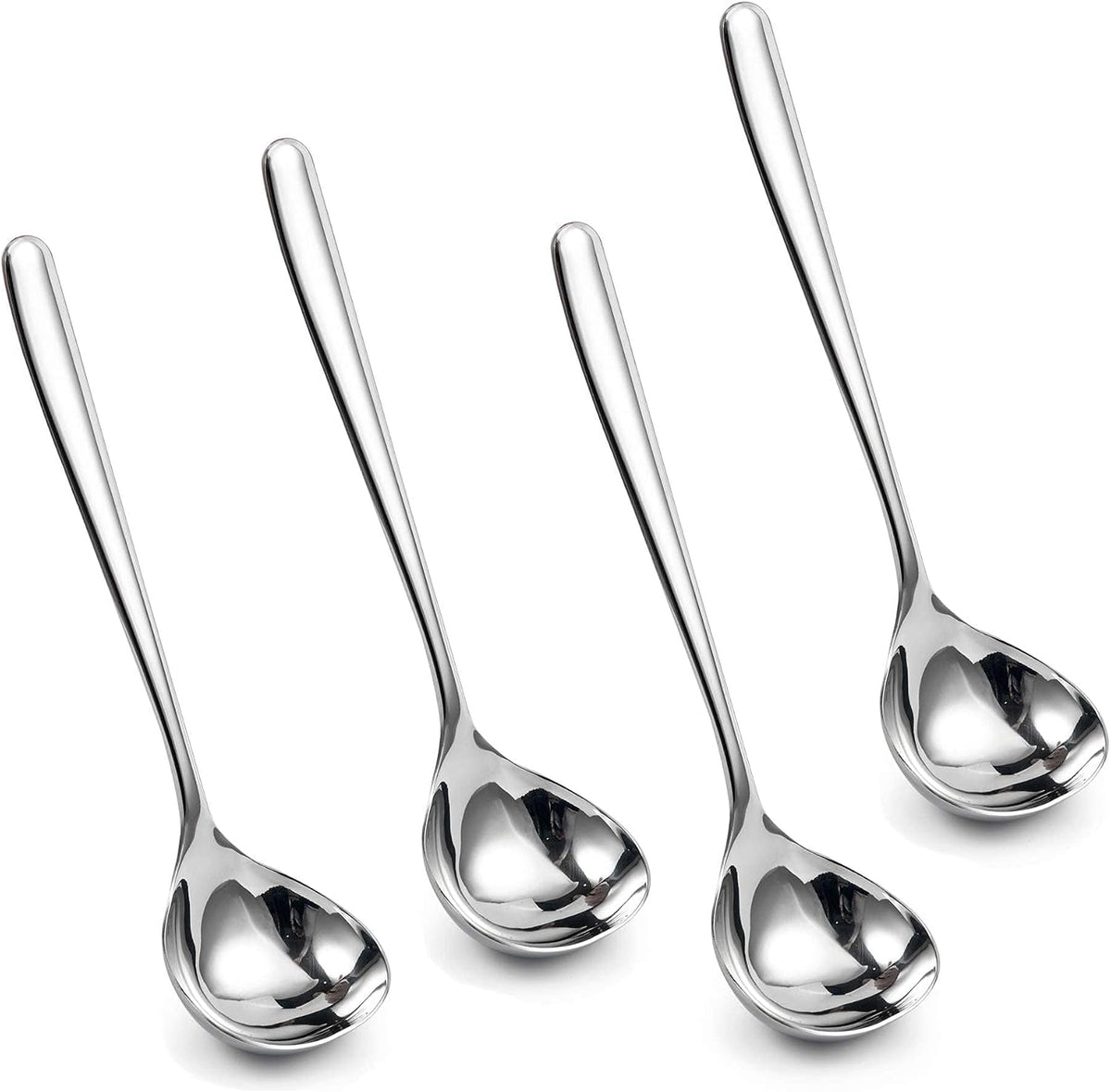 IMEEA 8-Inch Gravy Ladle SUS304 Stainless Steel Serving Ladle, Set of 4