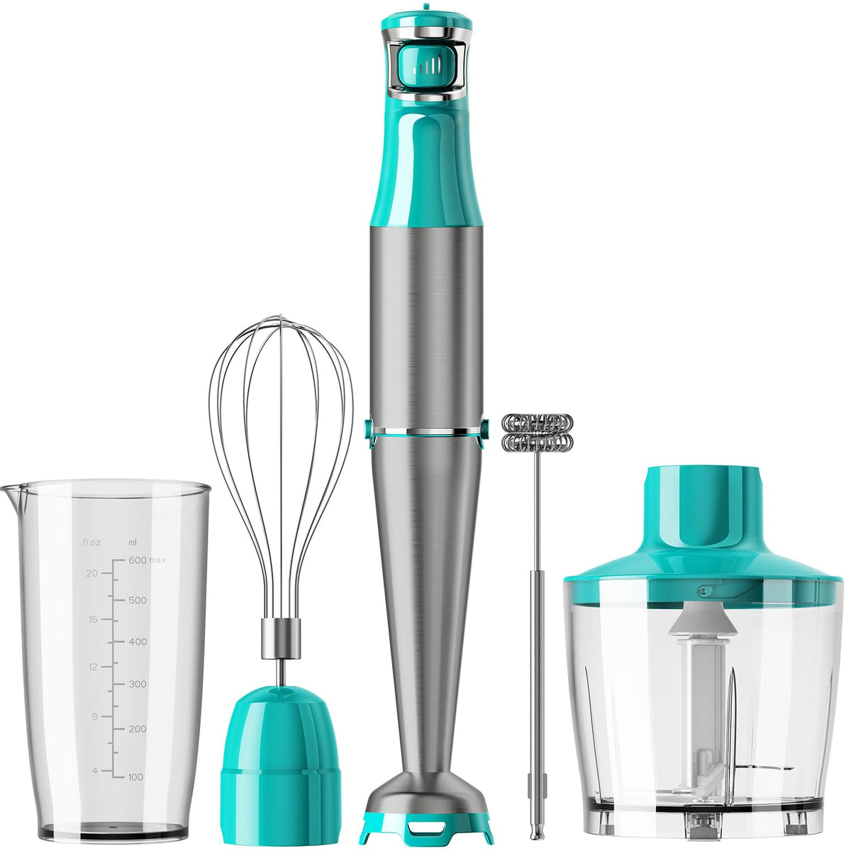 Turelar Immersion Blender Handheld 3-in-1 Hand Blender Set 1100W Heavy Duty