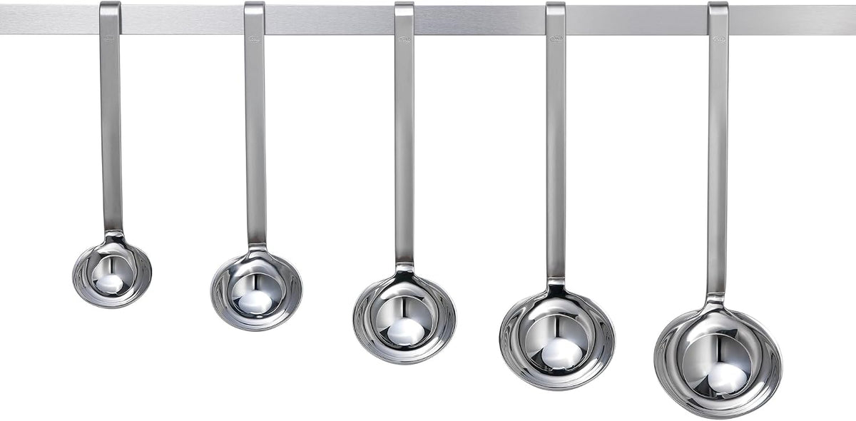 Rosle 10008 Stainless Steel Hooked Handle Ladle with Pouring Rim Serving Spoon 4.1 oz