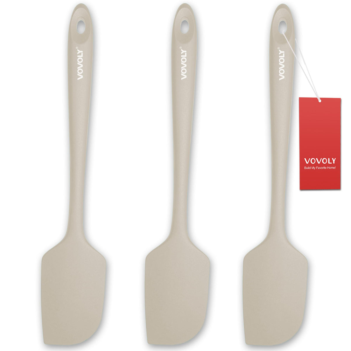 Silicone Spatula for Kitchen, 600°F Heat resistant Spatulas for Baking, Cooking, Scraping,and Mixing, Non Stick Kitchen Utensils, BPA Free, 11.2 IN, 3 Pack, Black