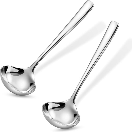KEAWELL Louis 2-Piece 7.5-Inch 18/10 Stainless Steel Gravy Ladle Set (2)