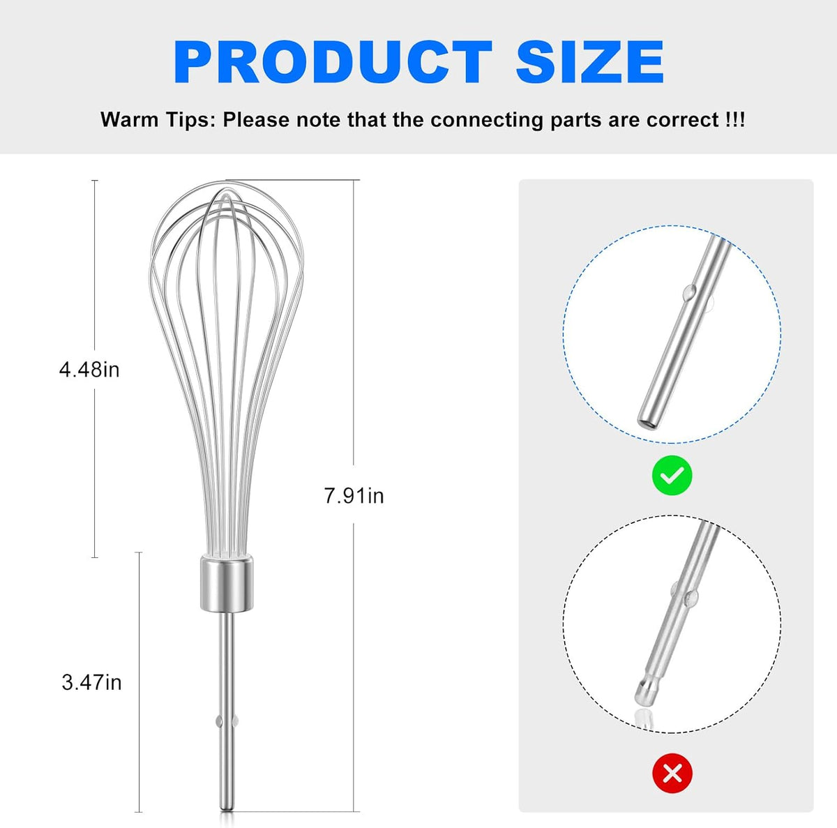 Kitchen Hand Mixer Whisk Attachments FOR KitchenAid Whisk KHMPW,KHM512BM