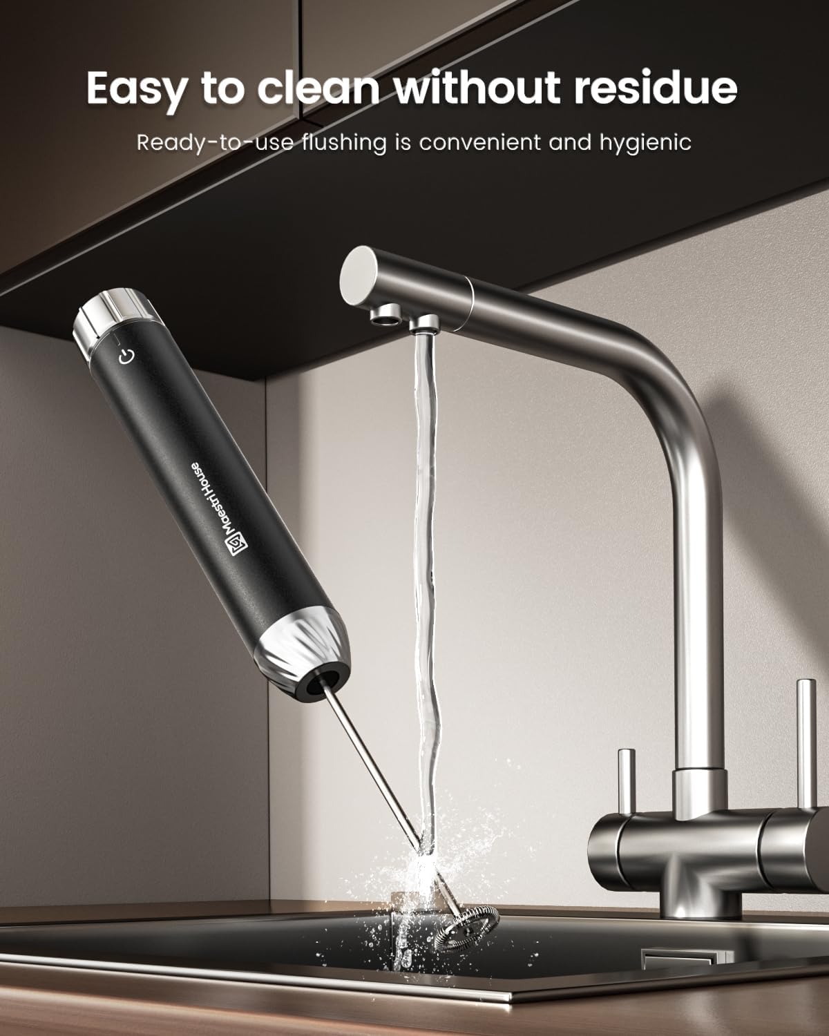 Maestri House LunaFro Max Rechargeable Milk Frother,Stepless Speed Control