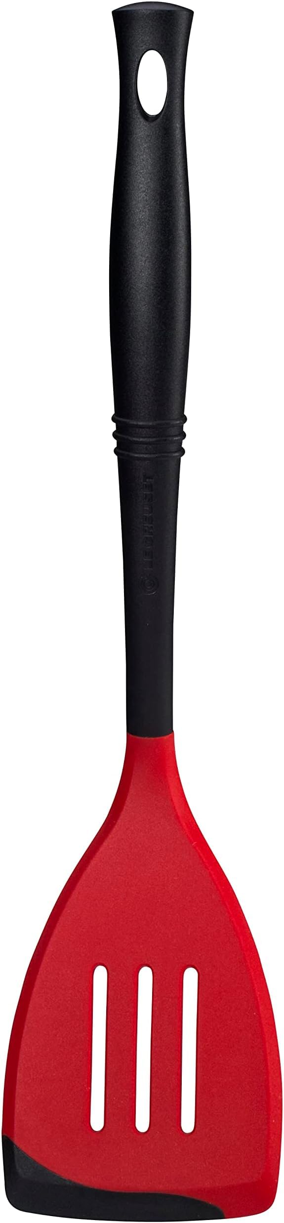 Le Creuset Revolution Bi-Material Slotted Spatula, 13.5" x 2.5", Cerise