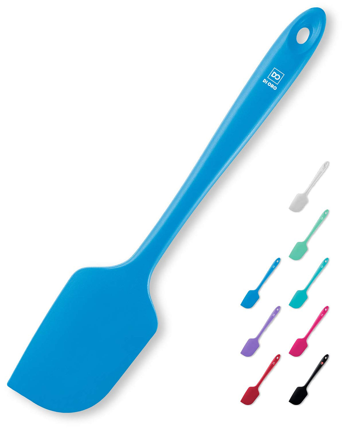 DI ORO Large Silicone Spatula - 600F Heat Resistant, Black