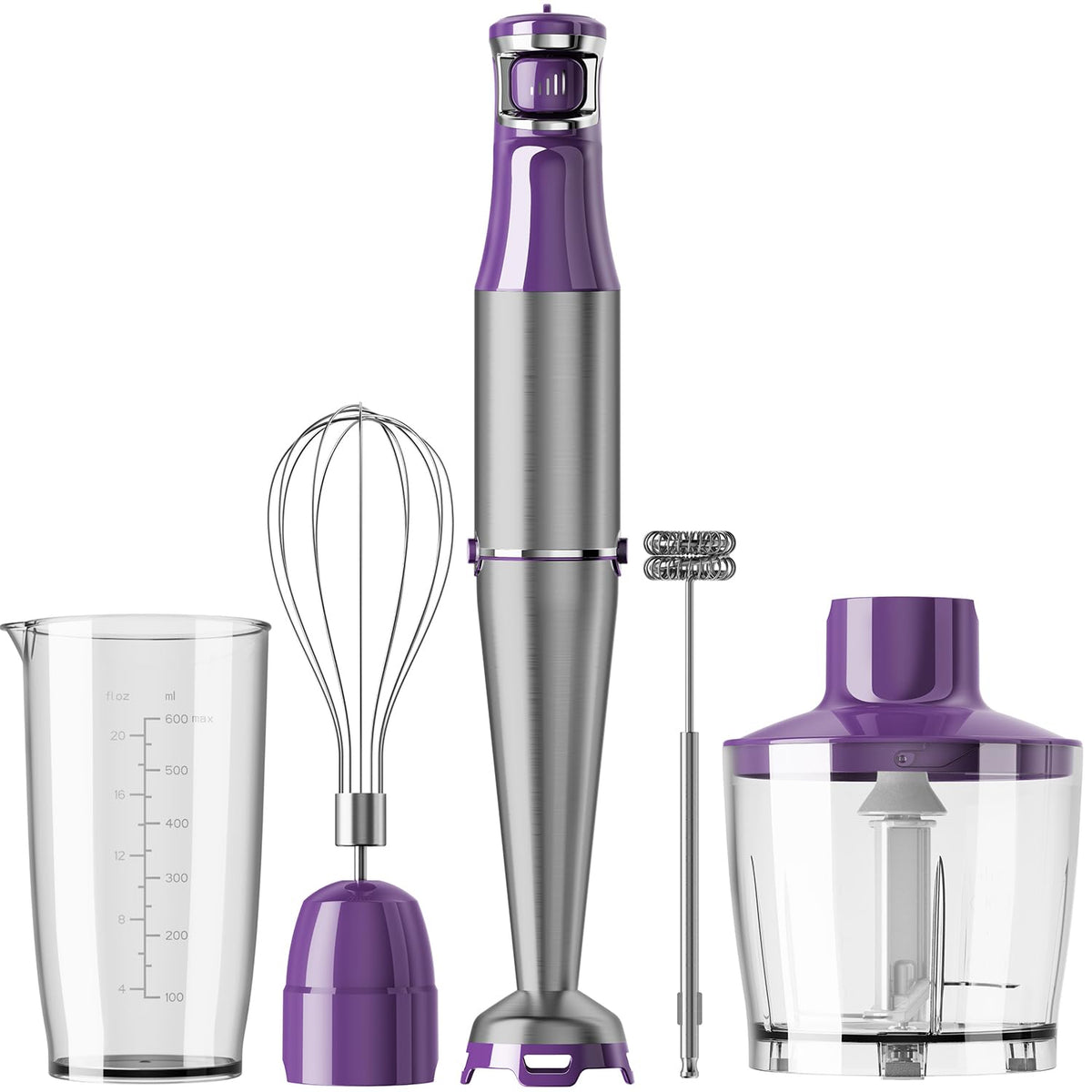 Turelar Immersion Blender Handheld 3-in-1 Hand Blender Set 1100W Heavy Duty